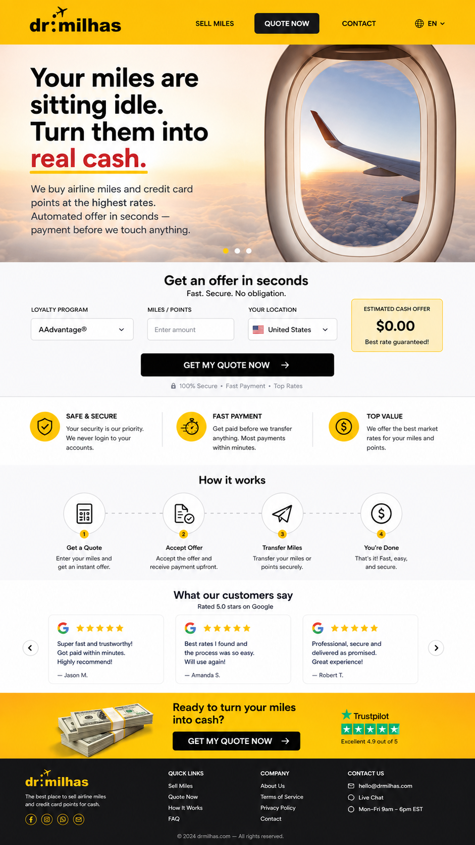 dr:milhas - Sell Airline Miles
